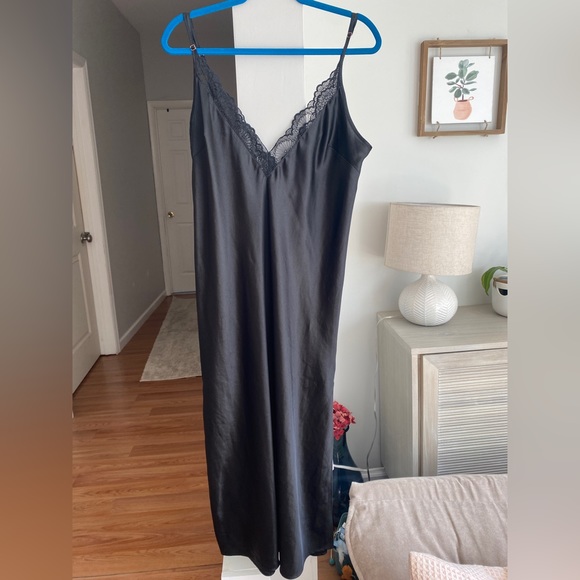 INC International Concepts Other - INC Intimates Black Satin Midi Lingerie Night Dress